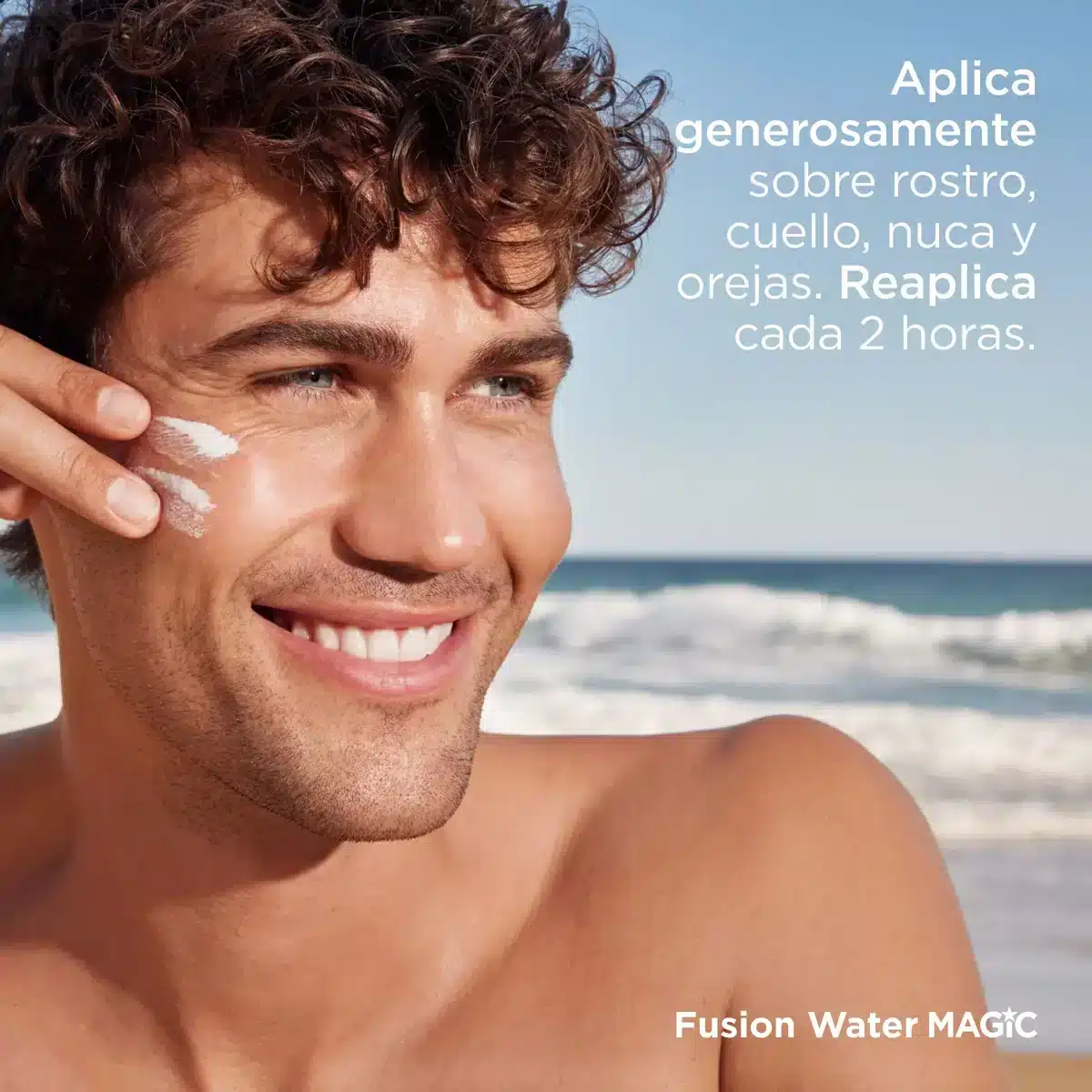 MX_1349_TH_FPFUSIONWATERMAGICSPF5050ML_HOW_TO_USE_5 ضدآفتاب فیوژن واتربیرنگ مجیک ایزدین |  Fusion Water Magic | انواع پوست مخصوصا چرب|50ml - Image 4